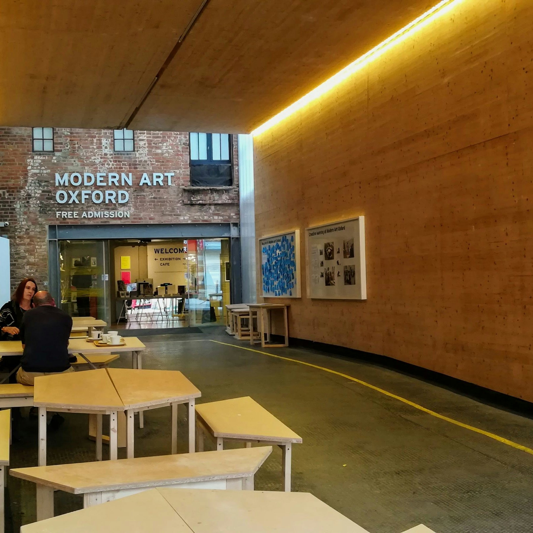 The covered entrance to Modern Art Oxford