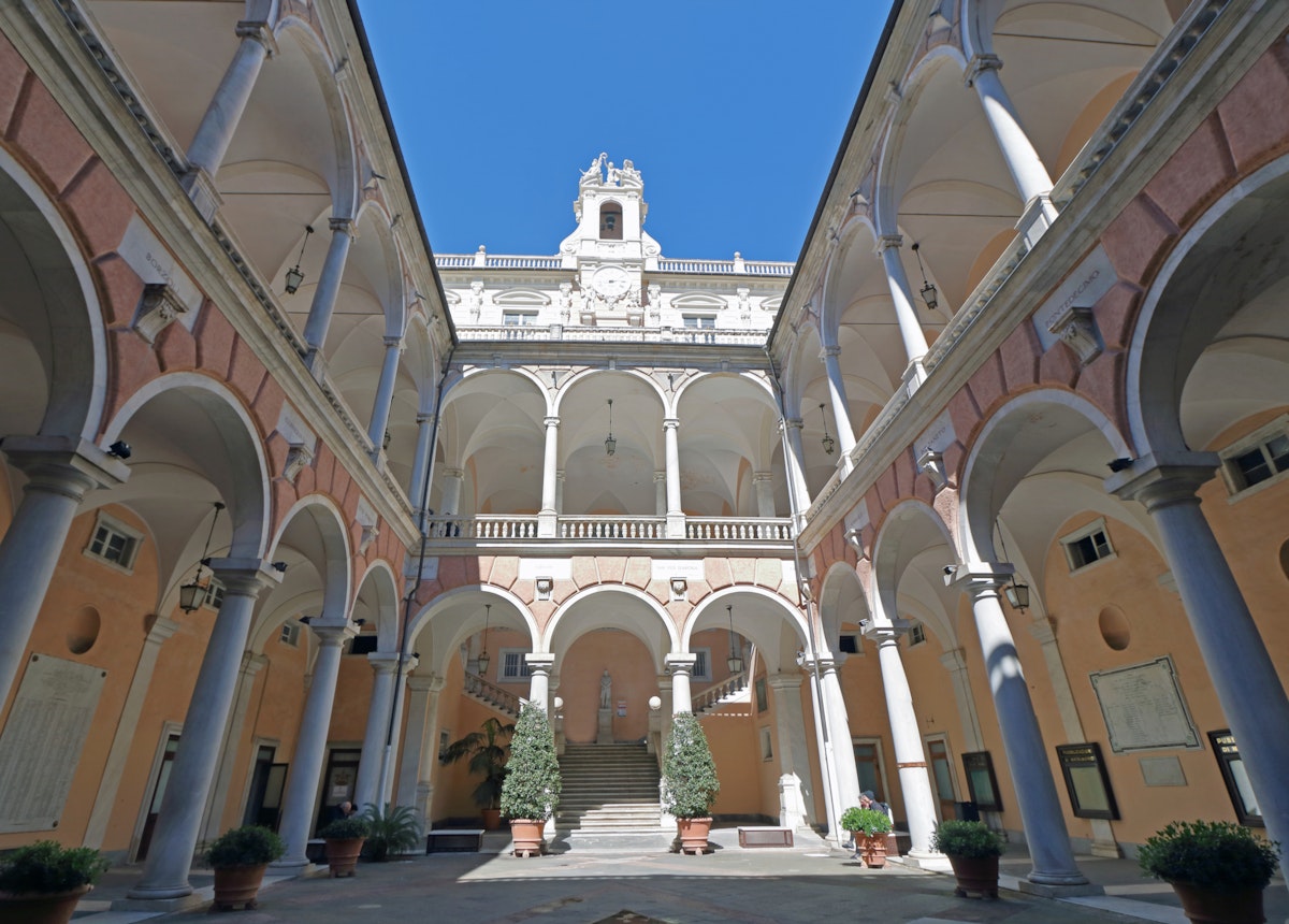 At Genoa, Italy , On april/01/2018, Courtyard of Doria Tursi Palace ; Shutterstock ID 1093671710; Your name (First / Last): Anna Tyler; GL account no.: 65050; Netsuite department name: Online Editorial; Full Product or Project name including edition: destination-image-southern-europe