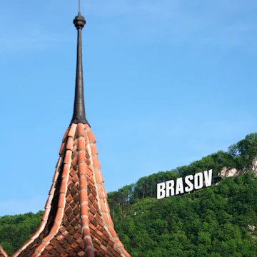Hollywood like Brasov sign on Tampa mountain, Brasov, Romania