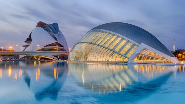 500px Photo ID: 55251876 - The City of Arts and Sciences is an entertainment-based cultural and architectural complex in the city of Valencia, Spain. It is the most important modern tourist destination in the city of Valencia.