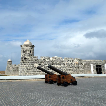 Cannons at Castillo de San Salvador de La Punta.