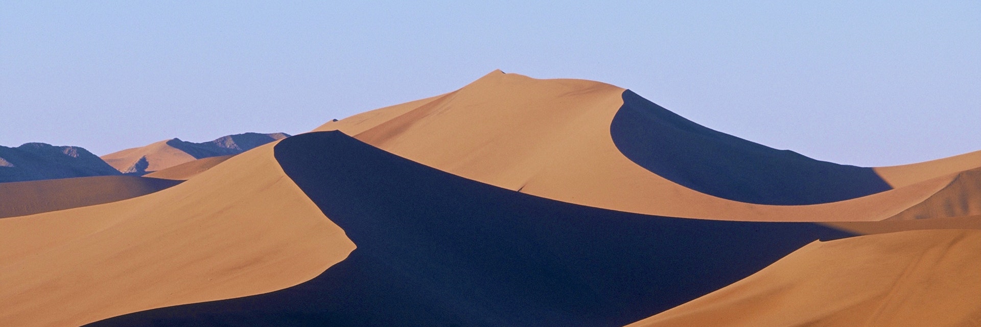 Giant sand dunes in the Namib Desert