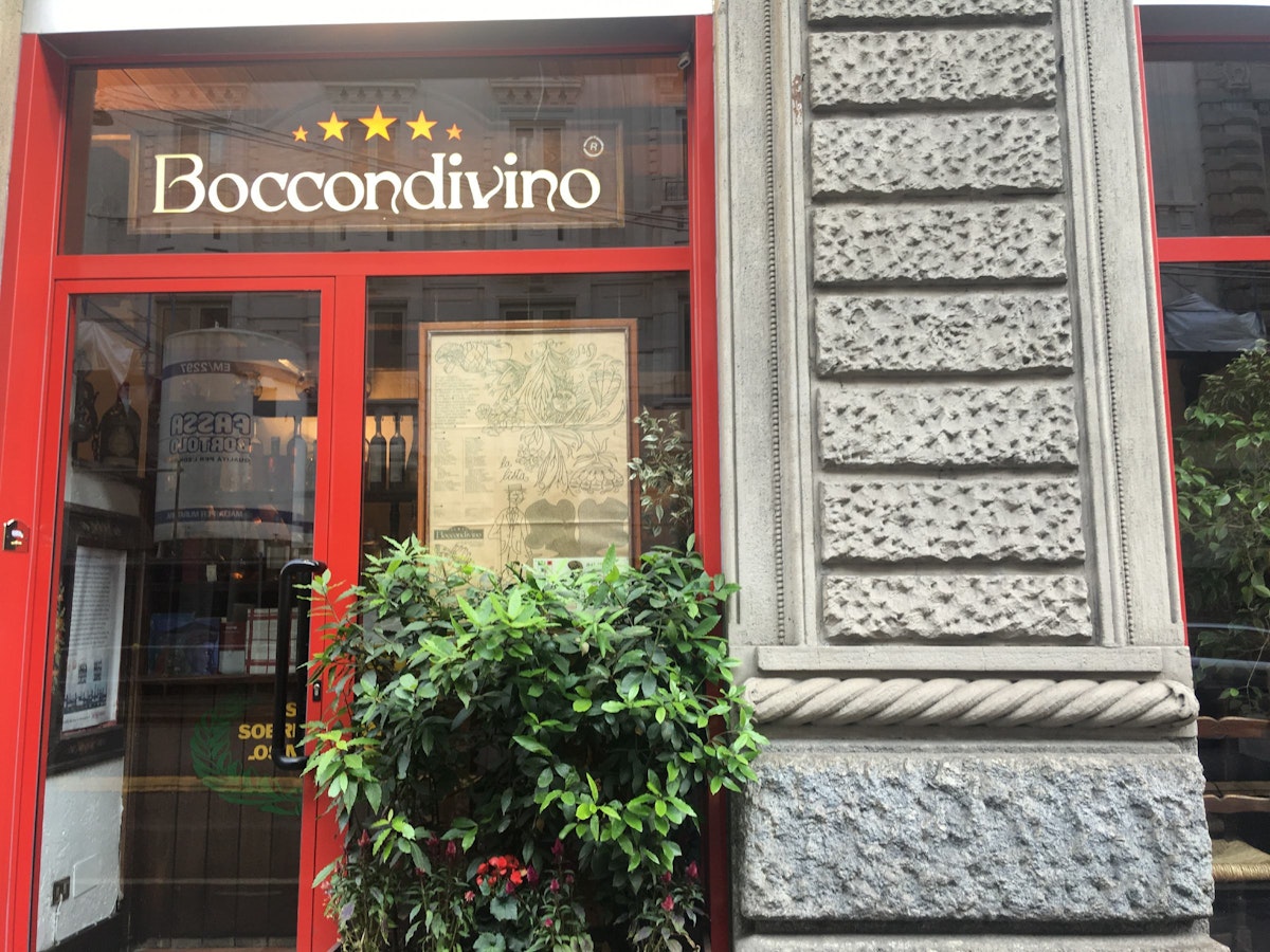 Boccondivino restaurant entrance