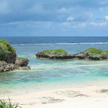 Coral lagoon beach and clear water, Iriomote-jima