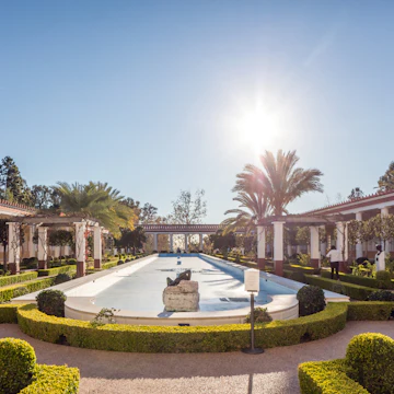 LOS ANGELES, USA - DECEMBER 23 2015: The Getty Villa is one of two locations of the J. Paul Getty Museum which is dedicated to the study of the arts and cultures of ancient Greece, Rome, and Etruria.; Shutterstock ID 355379339; Your name (First / Last): Josh Vogel; GL account no.: 56530; Netsuite department name: Online Design; Full Product or Project name including edition: Digital Content/Sights