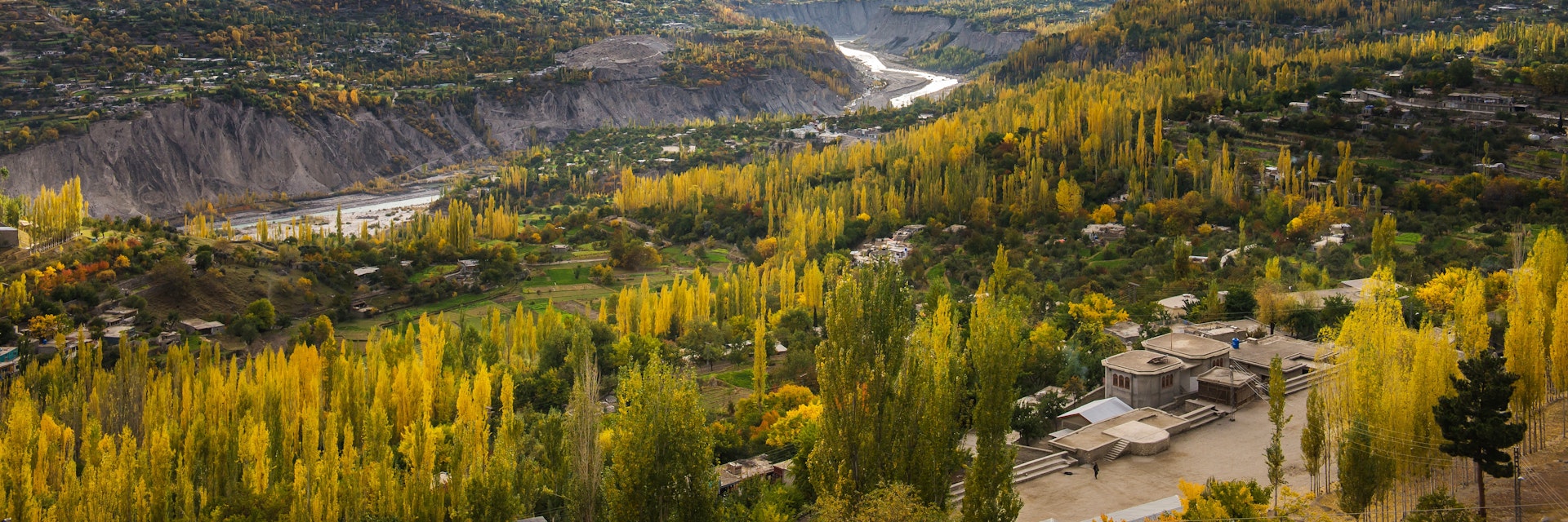 Autumn in Hunza Valley. Northern area Pakistan.