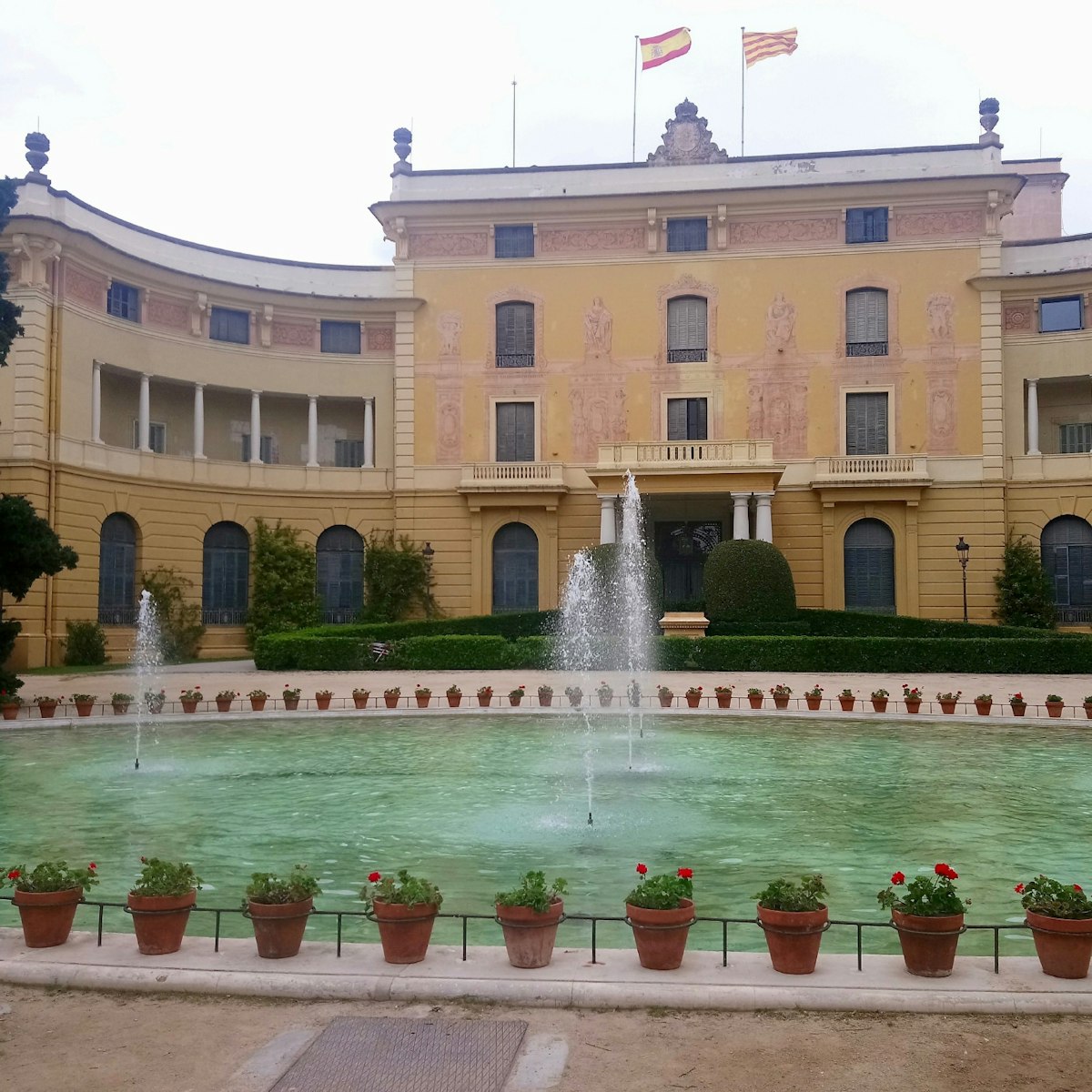 The Palau Pedralbes inside the gardens