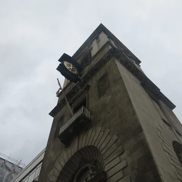 The exterior of St Mary-le-Bow, an old church in the City of London