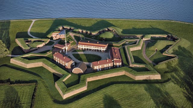 Fort McHenry National Monument and Historic Shrine, The Star Fort.Home of The Star Spangled Banner American National Anthem.