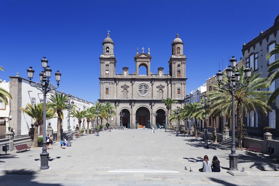 Santa Ana Cathedral, Plaza Santa Ana, Vegueta Old Town, Las Palmas, Gran Canaria, Canary Islands, Spain, Europe