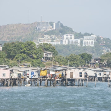Poreporena stilt village, Port Moresby, Papua New Guinea, Pacific