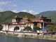 Punakha Dzong located at the junction of the Mo Chhu (Mother River) and Pho Chhu (Father River) in the Punakha Valley, Bhutan, Asia