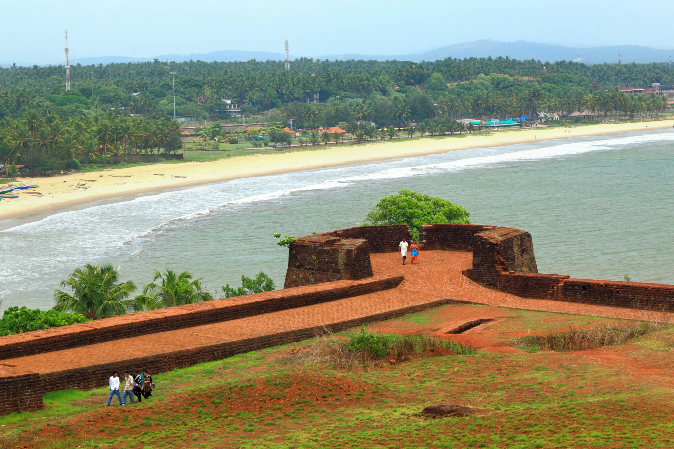 Beautiful panoromic view of Bekal fort, Kerala.