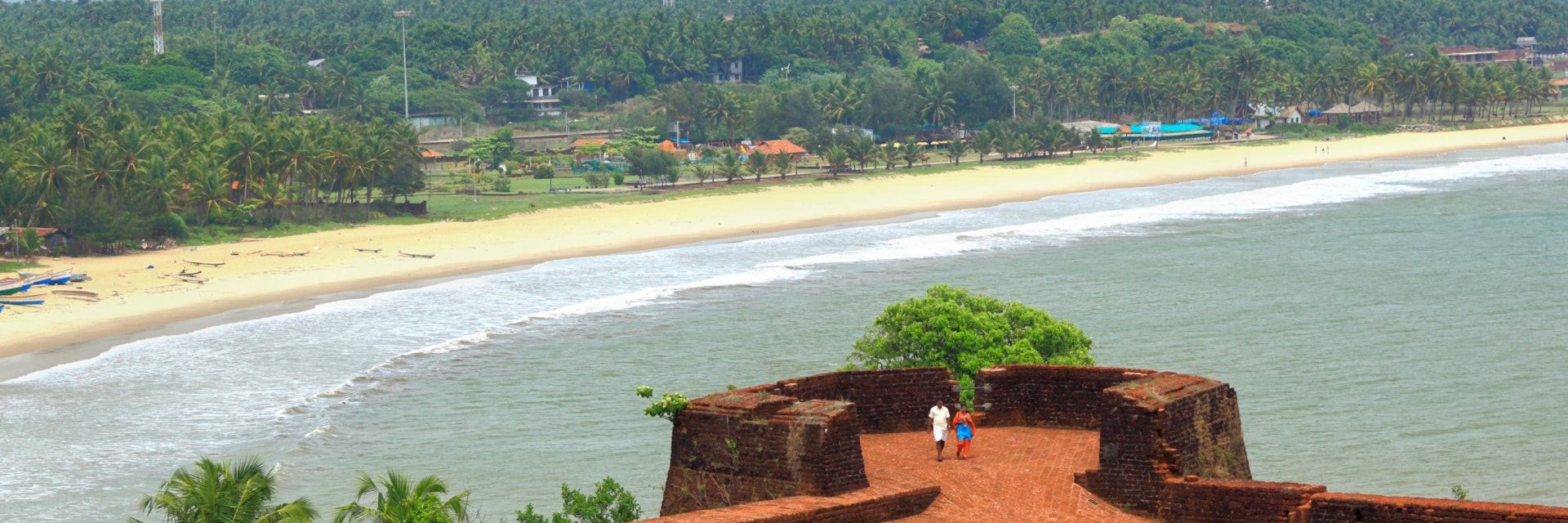 Beautiful panoromic view of Bekal fort, Kerala.