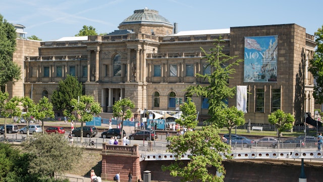 Exterior of Staedelsches Kunstinstitut museum (Museum Staedel), Frankfurt am Main, Hesse, Germany.
