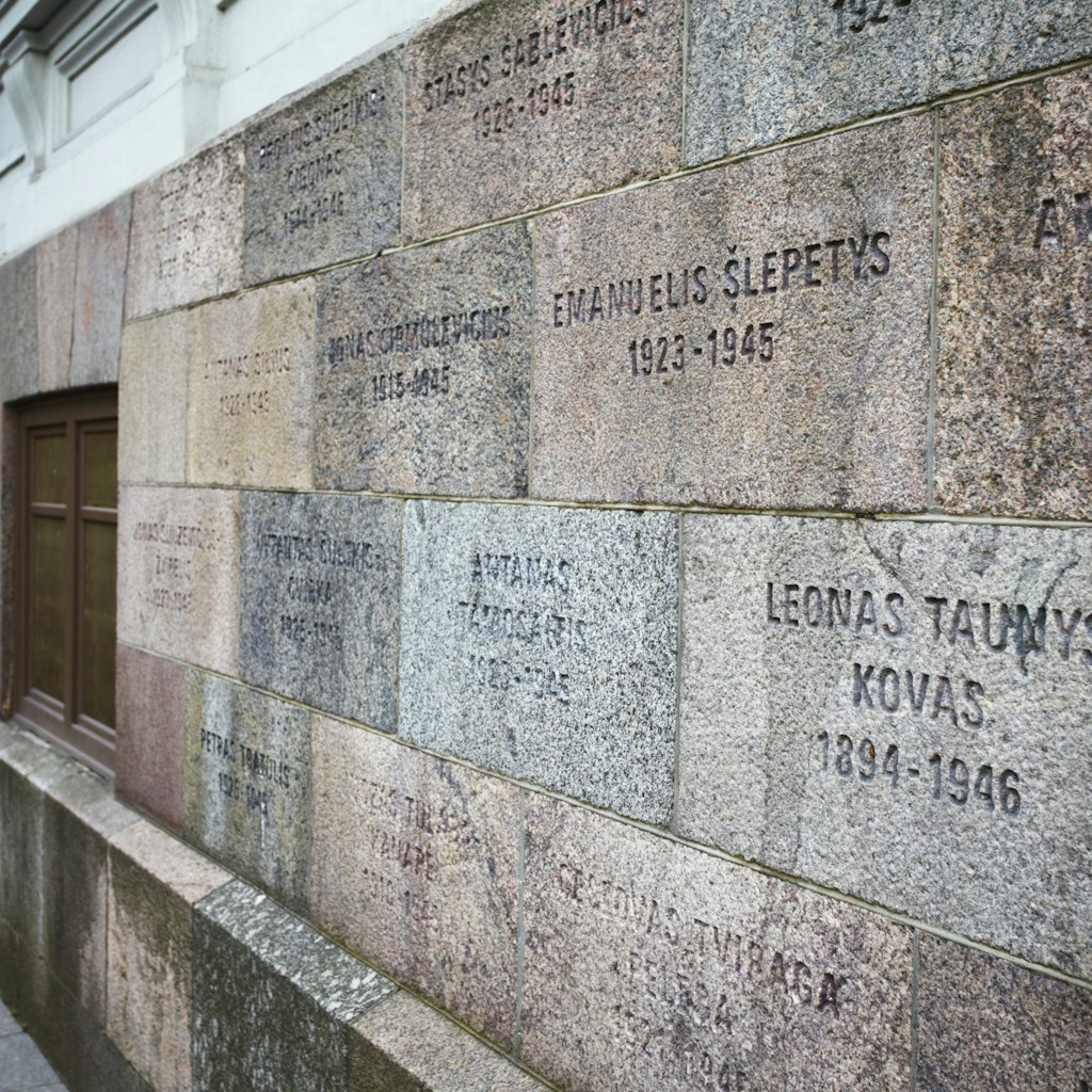 Lithuania, Vilnius, Names Of Victims On Wall Of Museum Of Genocide Victims, Formerly KGB Headquarters
