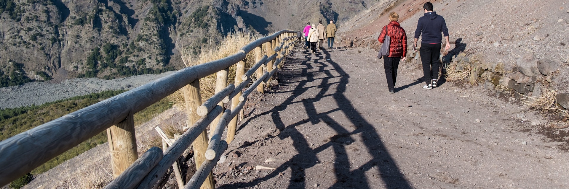 Hiking down Mt. Vesuvius