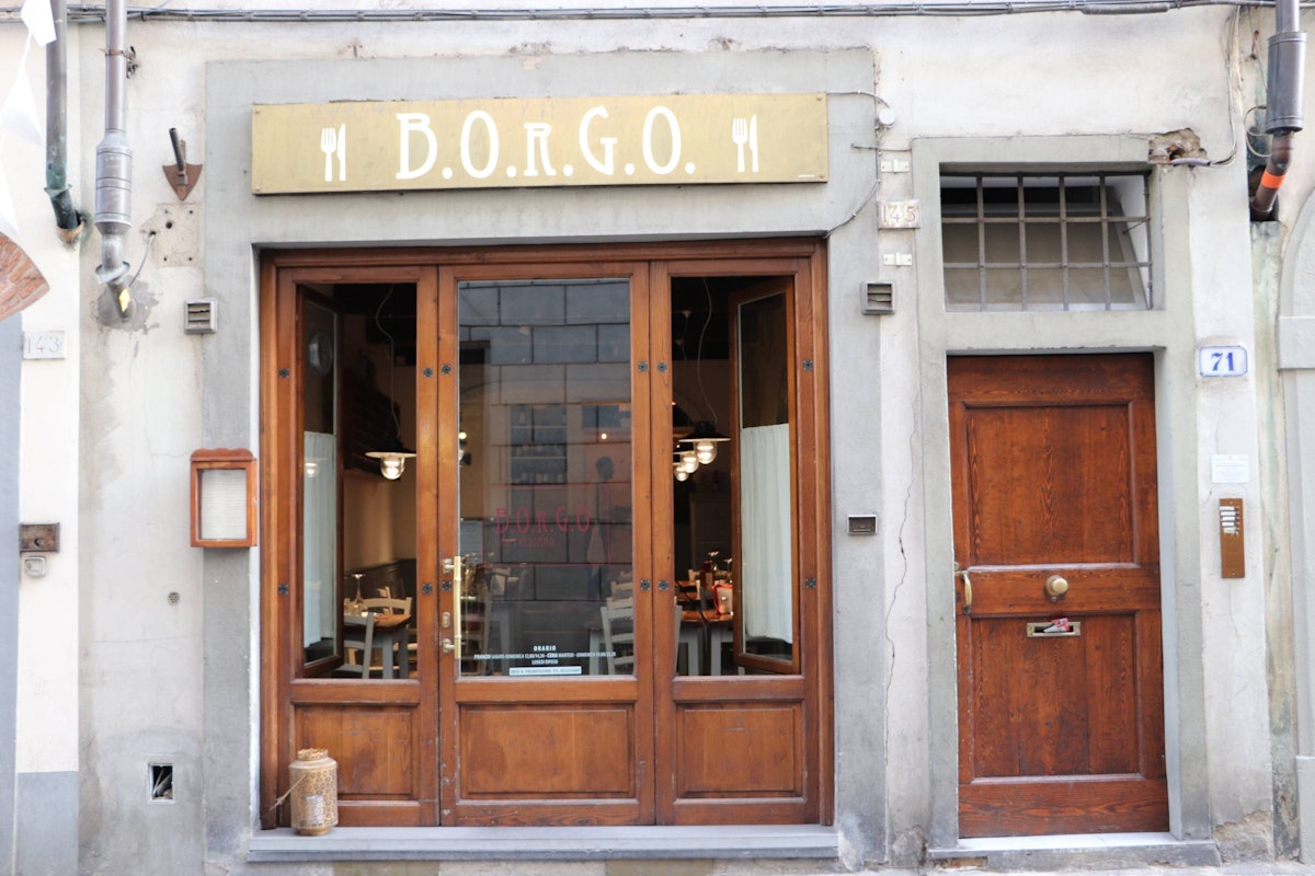 BORGO restaurant on Borgo San Frediano.