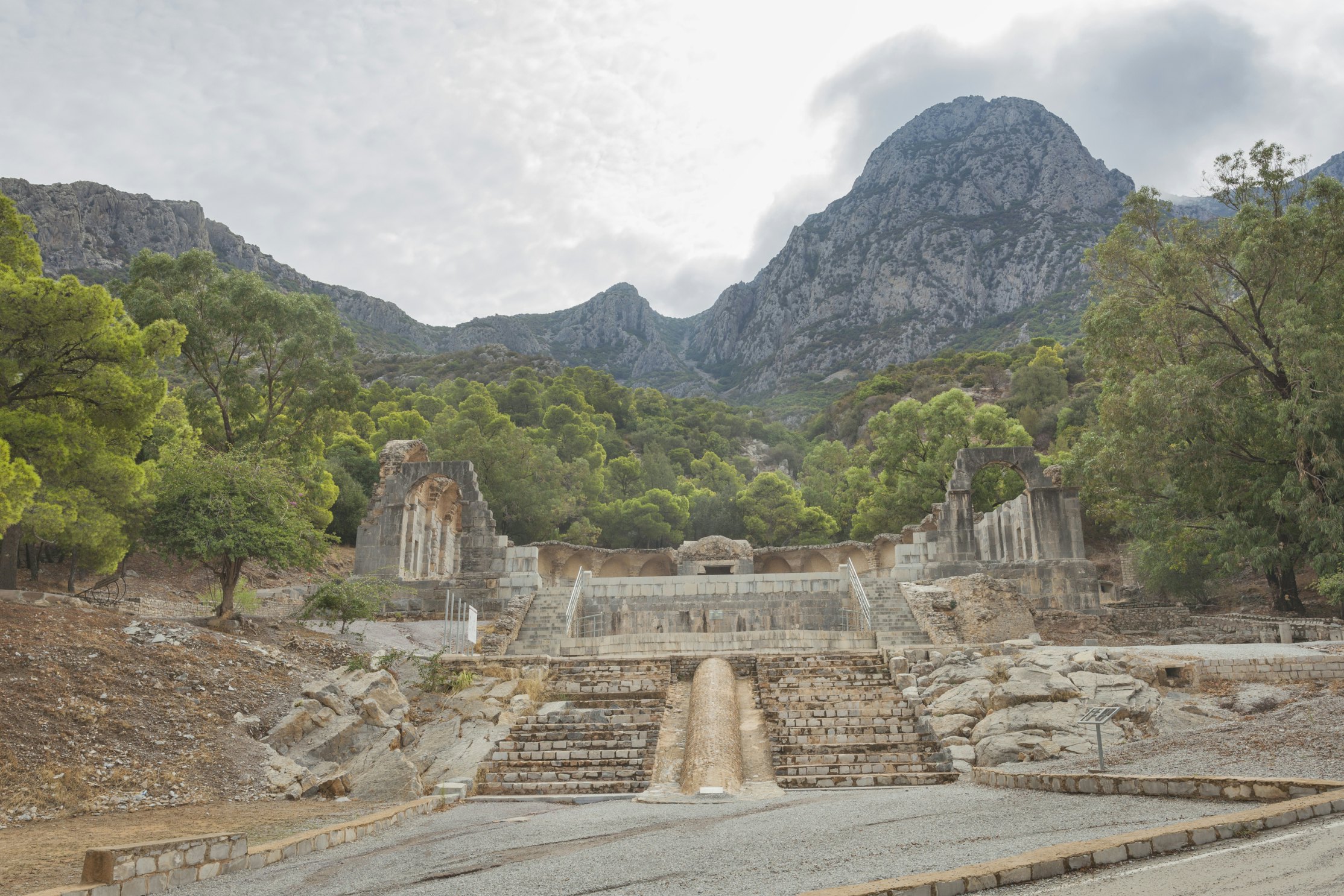 Artificial terrace of The temple of water in Zaghouan, Tunisia; Shutterstock ID 530165017
