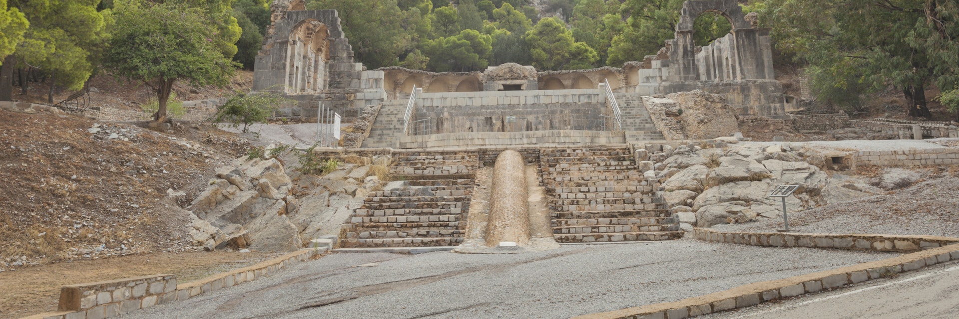 Artificial terrace of The temple of water in Zaghouan, Tunisia; Shutterstock ID 530165017
