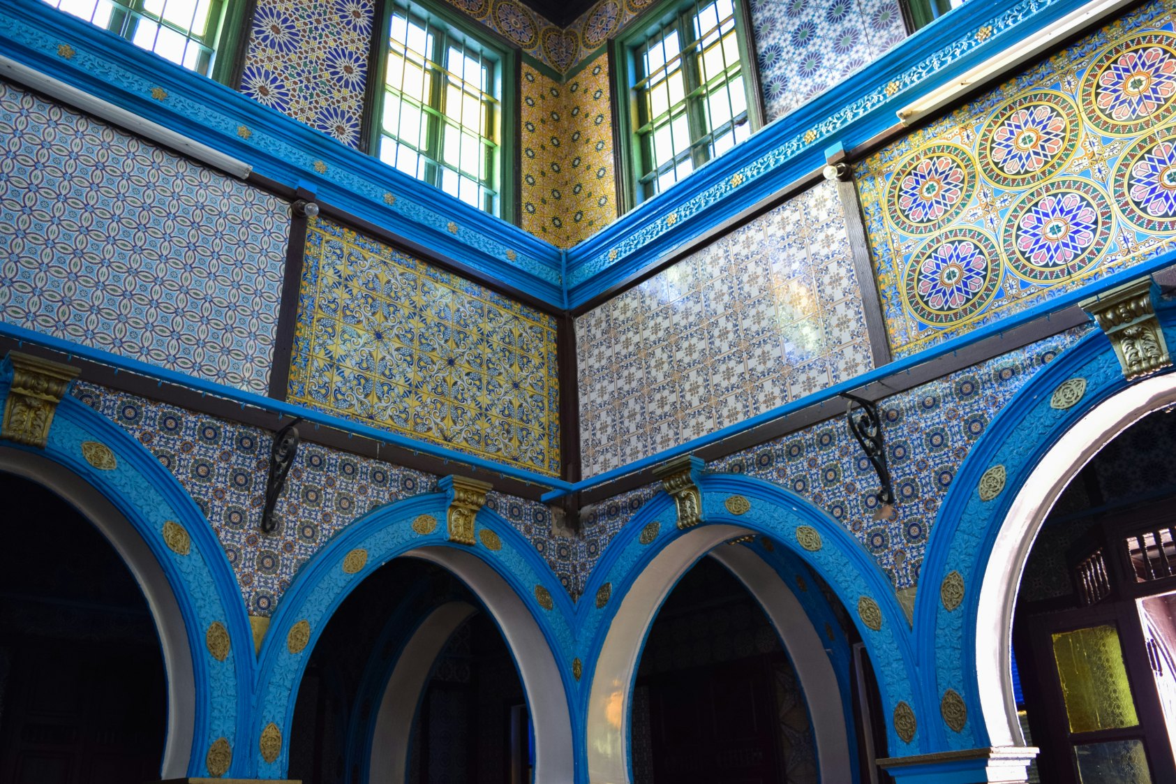 HARA SGHIRA ER RIADH, TUNISIA - JANUARY 3 2017: Ghriba synagogue (Djerba Synagogue). Interior. Hara Seghira (Er-Riadh) jewish village near Houmt Souk town. Tunisia. Northern Africa; Shutterstock ID 694868872; Your name (First / Last): Lauren Keith; GL account no.: 65050; Netsuite department name: Online Editorial; Full Product or Project name including edition: Tunisia Destination Page image update