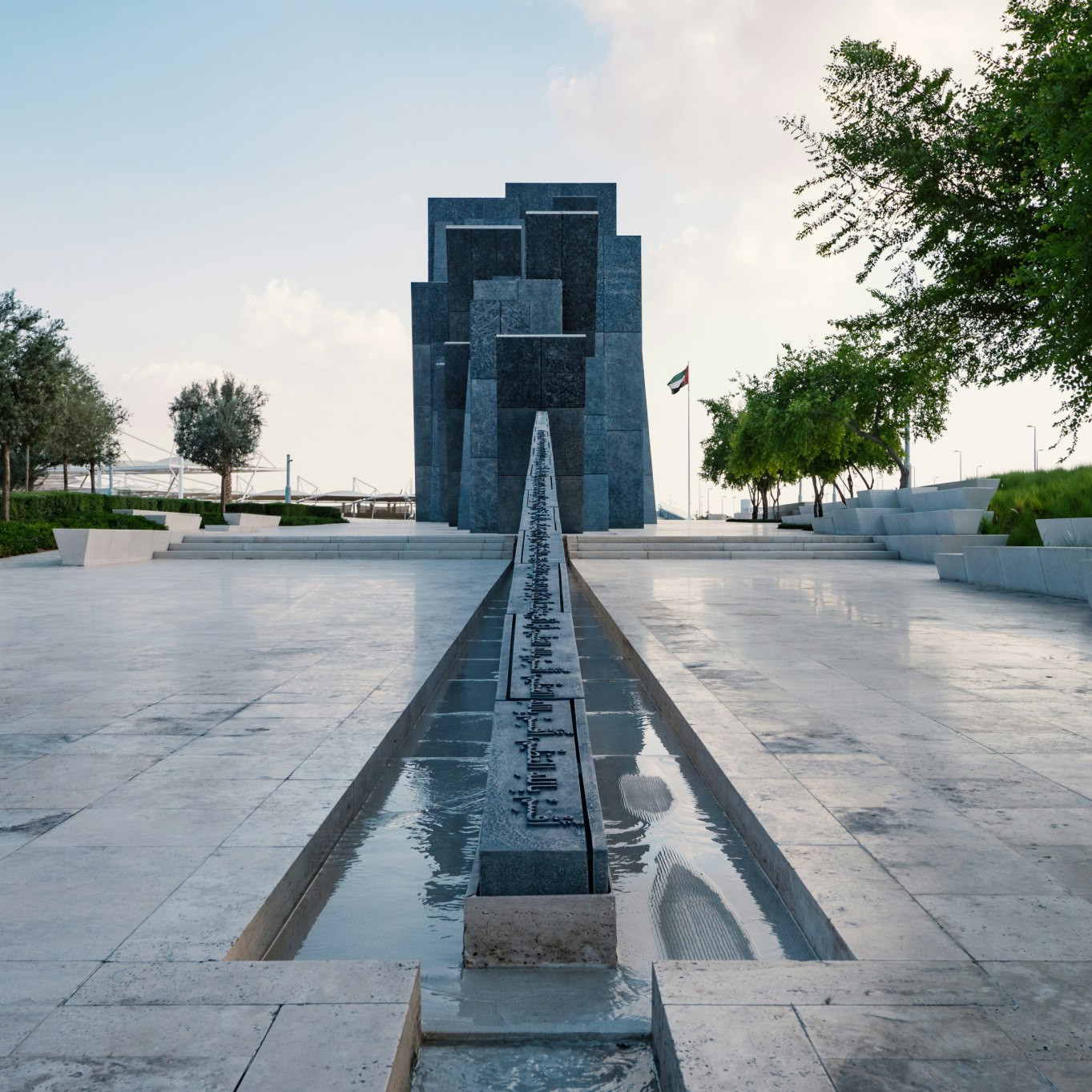 ABU DHABI, UAE - OCTOBER, 2018: Wahat Al Karama (Oasis of Dignity), permanent memorial for its martyrs, and Shaikh Zayed Grand Mosque.; Shutterstock ID 1243074628; Your name (First / Last): Lauren Keith; GL account no.: 65050; Netsuite department name: Online Editorial; Full Product or Project name including edition: Free things Abu Dhabi article