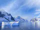 Antarctica Lemaire Channel snowy mountain