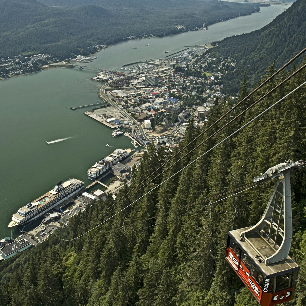 Juneau Alaska from Mt. Roberts with tramway.; Shutterstock ID 37133203; Your name (First / Last): Alexander Howard; GL account no.: 65050; Netsuite department name: Online Editorial; Full Product or Project name including edition: Destination Next Pages