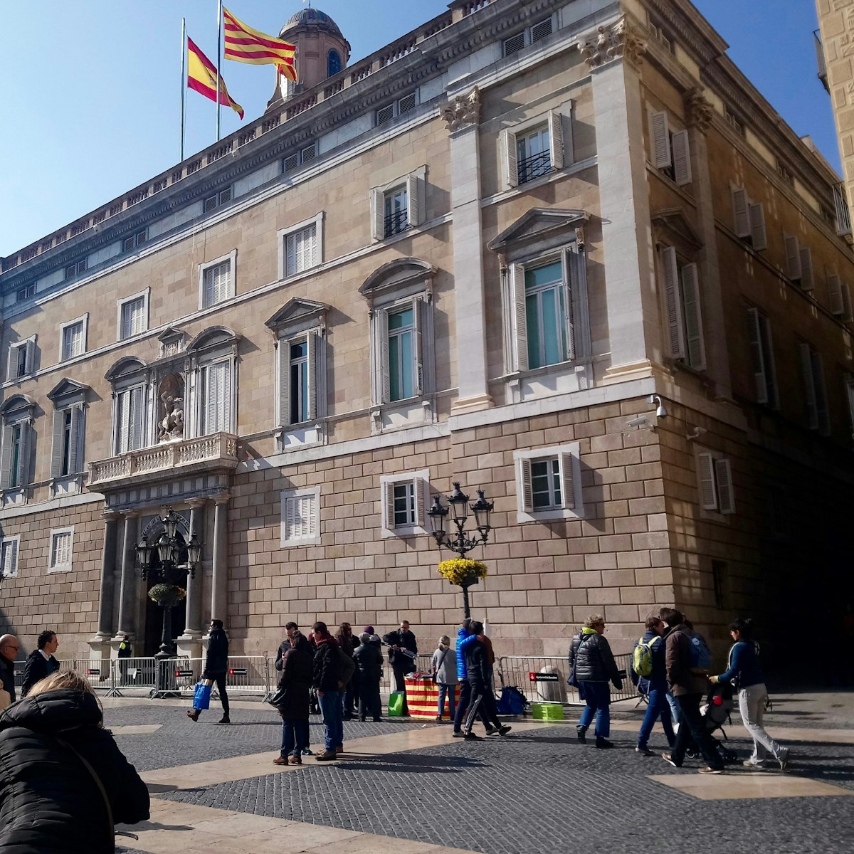 Plaça de Sant Jaume with the Palau de la Generalitat in the background
