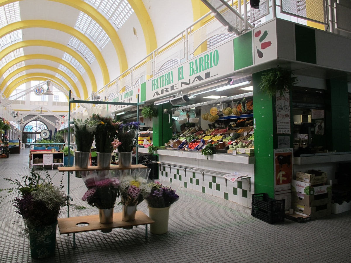 stalls inside market
