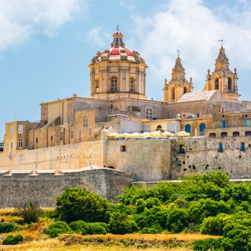 scenic view on historical town of Mdina in Malta