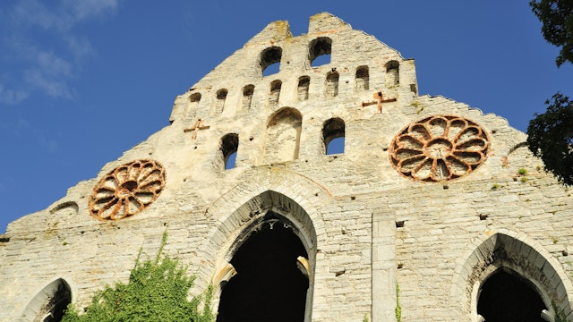 Gothic church ruins in Visby on the Swedish island of Gotland.