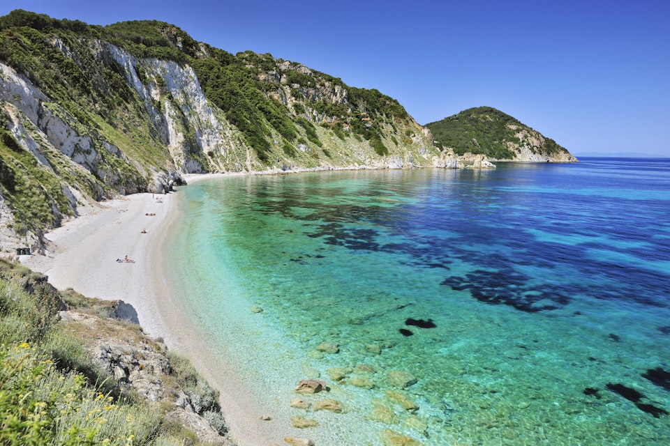 Italy, Tuscany, Elba island, Portoferraio, beach
