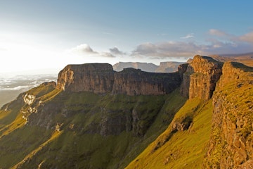 Escarpment above Bannerman Face, Drakensberg, KwaZulu Natal Province, South Africa.