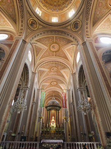Interior, Cathedral, Morelia, UNESCO World Heritage Site, Michoacan state, Mexico, North America