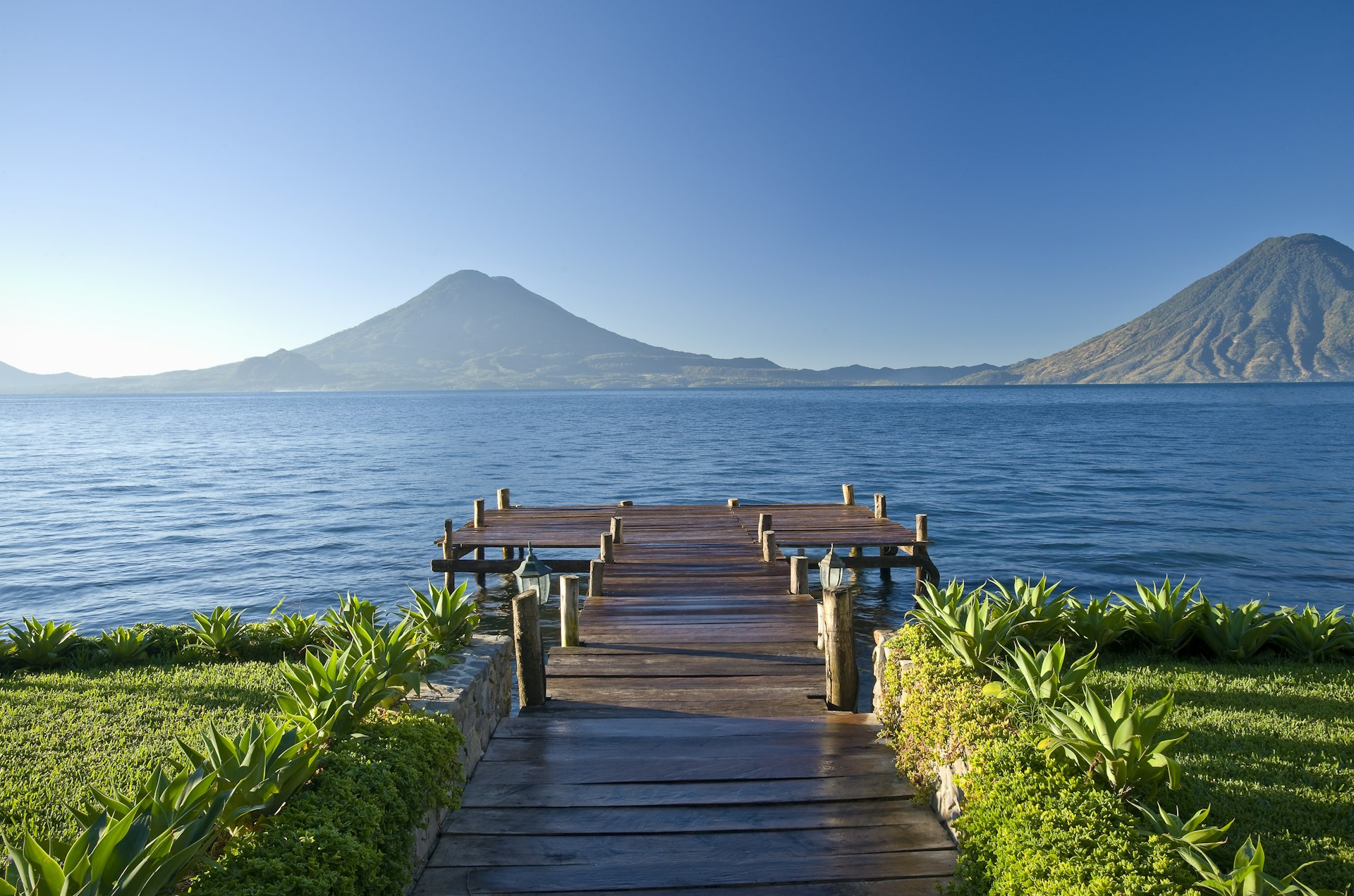 A view over Lago de Atitlán from Santa Cruz La Laguna