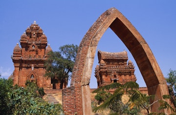 Vietnam, Ninh Thuan Province, Phan Rang. Po Klong Garai Cham Towers.Brick built remnants of the Cham Kingdom of Panduranga, which dates back to 14th Century and the rule of King Jaya Simharvarman III. Not only are the towers famous for their architecture