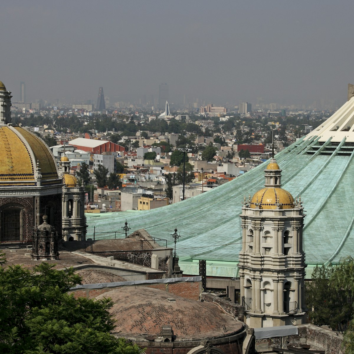 Mexico, Mexico City. The Basilica of Guadalupe, considered to be the second most important sanctuary of Catholicism after the Vatican City.
