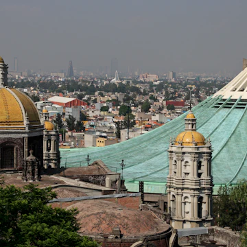 Mexico, Mexico City. The Basilica of Guadalupe, considered to be the second most important sanctuary of Catholicism after the Vatican City.
