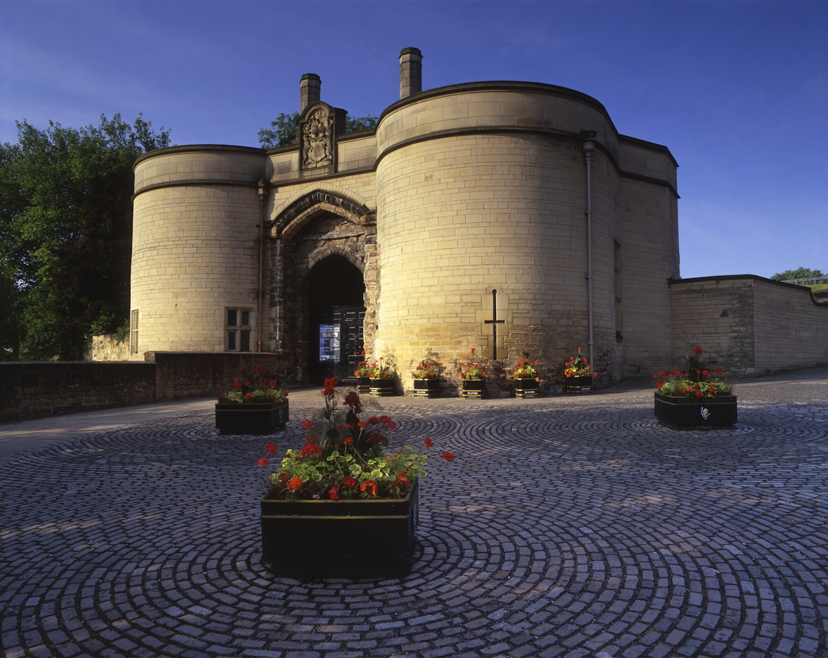 Nottingham Castle Gatehouse, the entrance for visitors and tourists visiting the castle in Nottinghamshire.