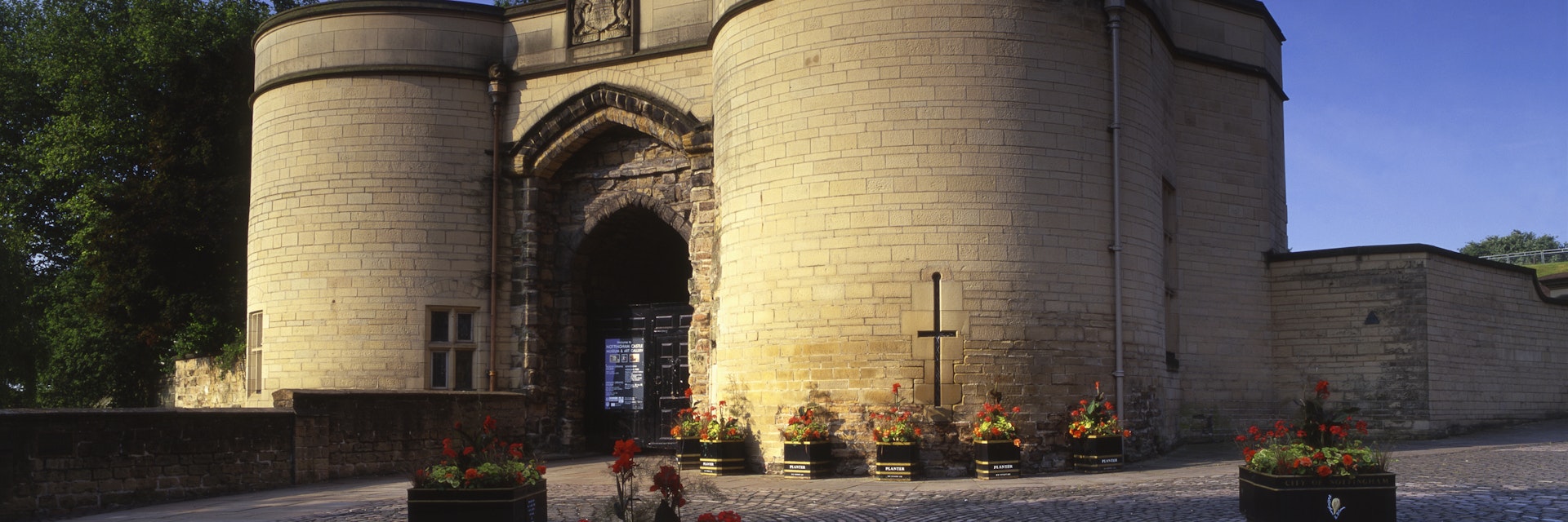 Nottingham Castle Gatehouse, the entrance for visitors and tourists visiting the castle in Nottinghamshire.