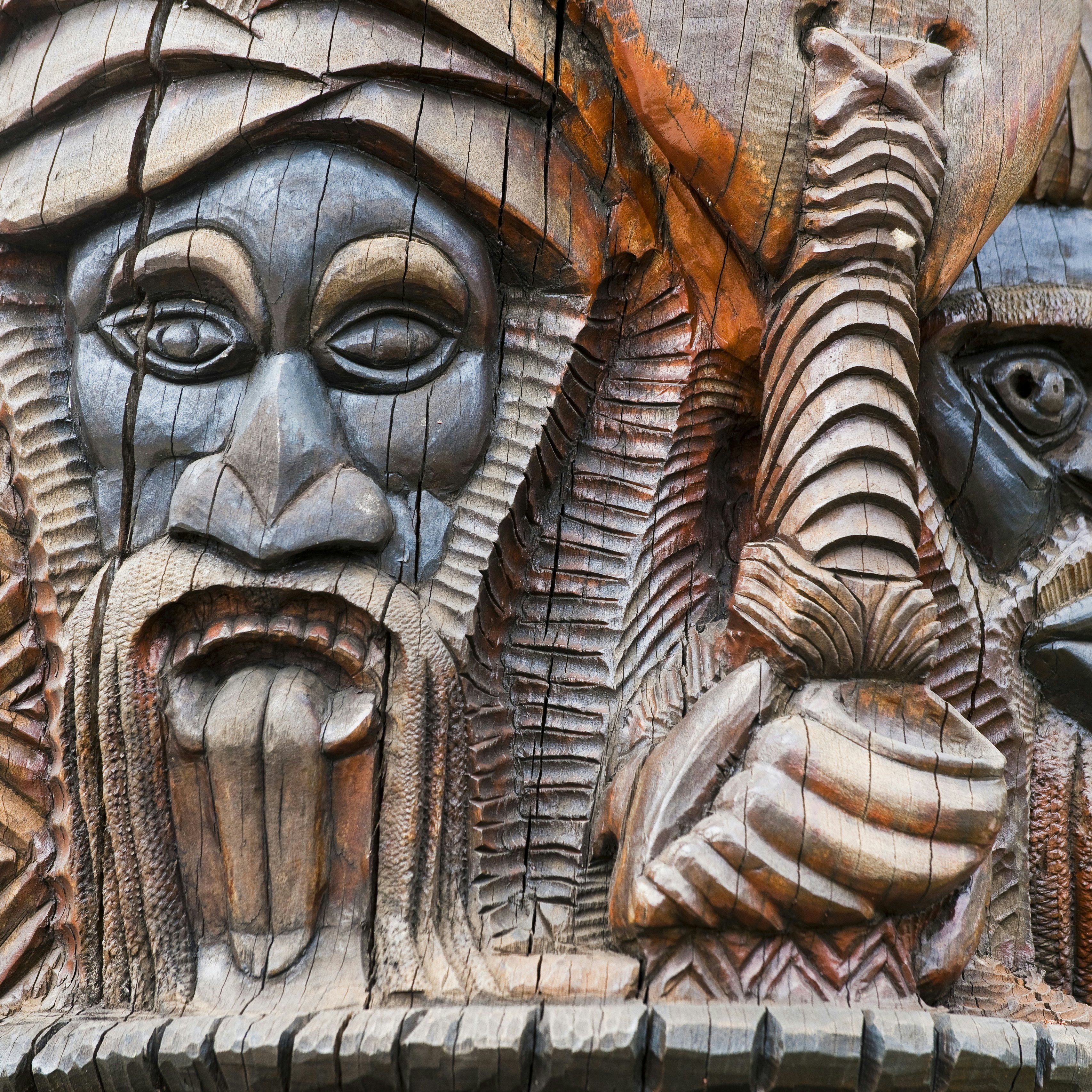 The Mwa Ka, Kanak Totem taking up the 8 differents totems representating the 8 Aires Coutumieres of New Caledonia