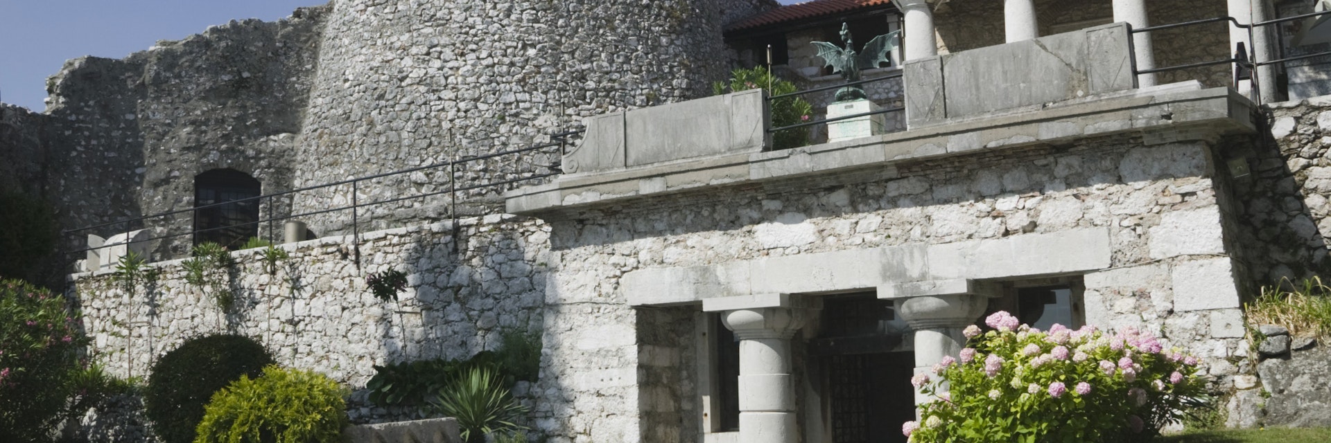 Trsat Castle, fort interior courtyard, Rijeka, Kvarner Region, Croatia