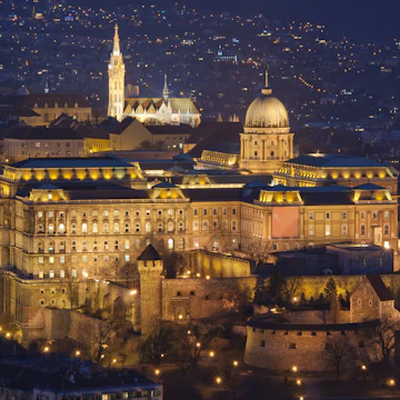 Royal Palace by night, Budapest