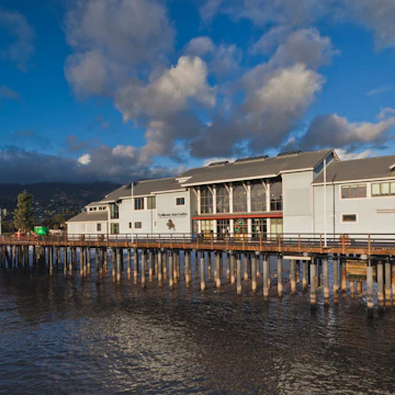 Harbor and Stearns Wharf, Santa Barbara, California, USA