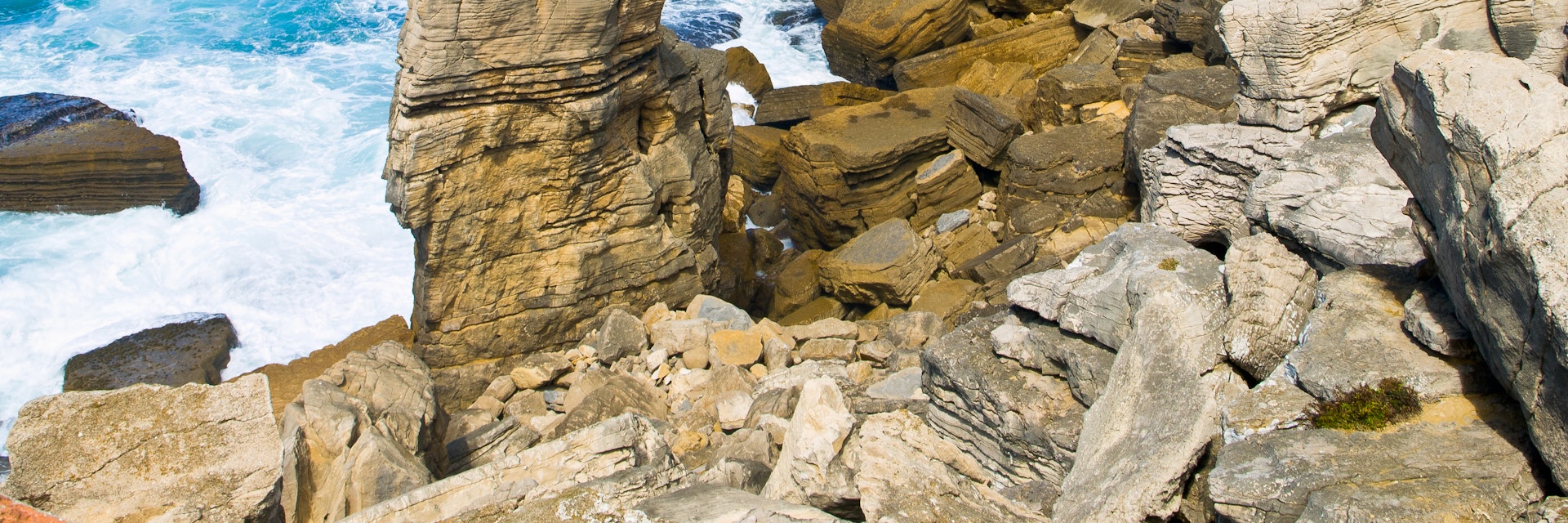 Rock formation by sea in Portugal