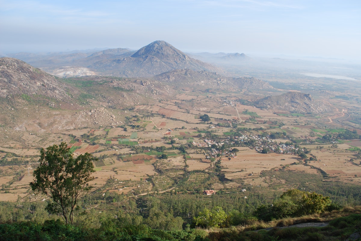 Misty landscape of Nandi Hills