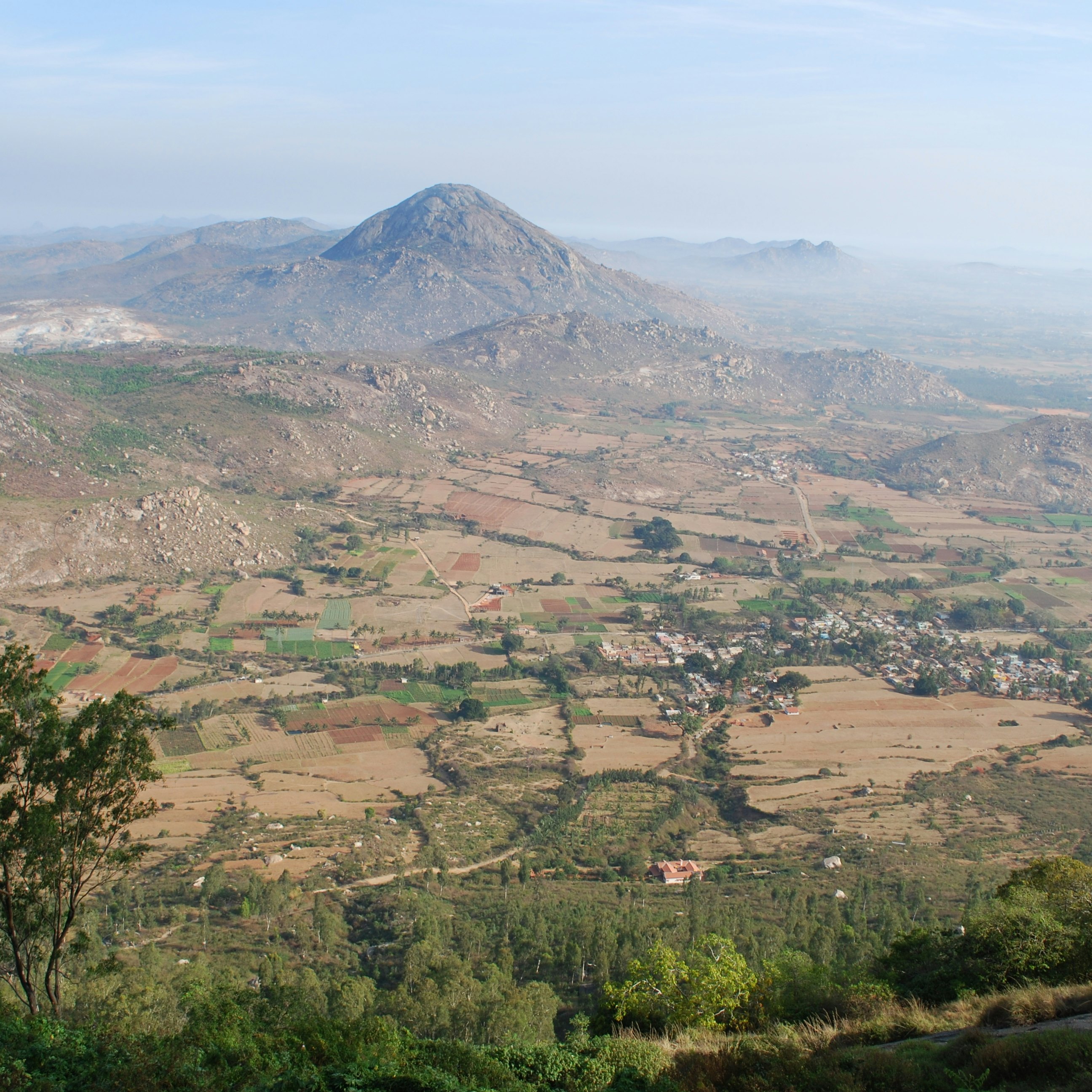 Misty landscape of Nandi Hills
