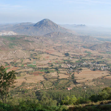 Misty landscape of Nandi Hills