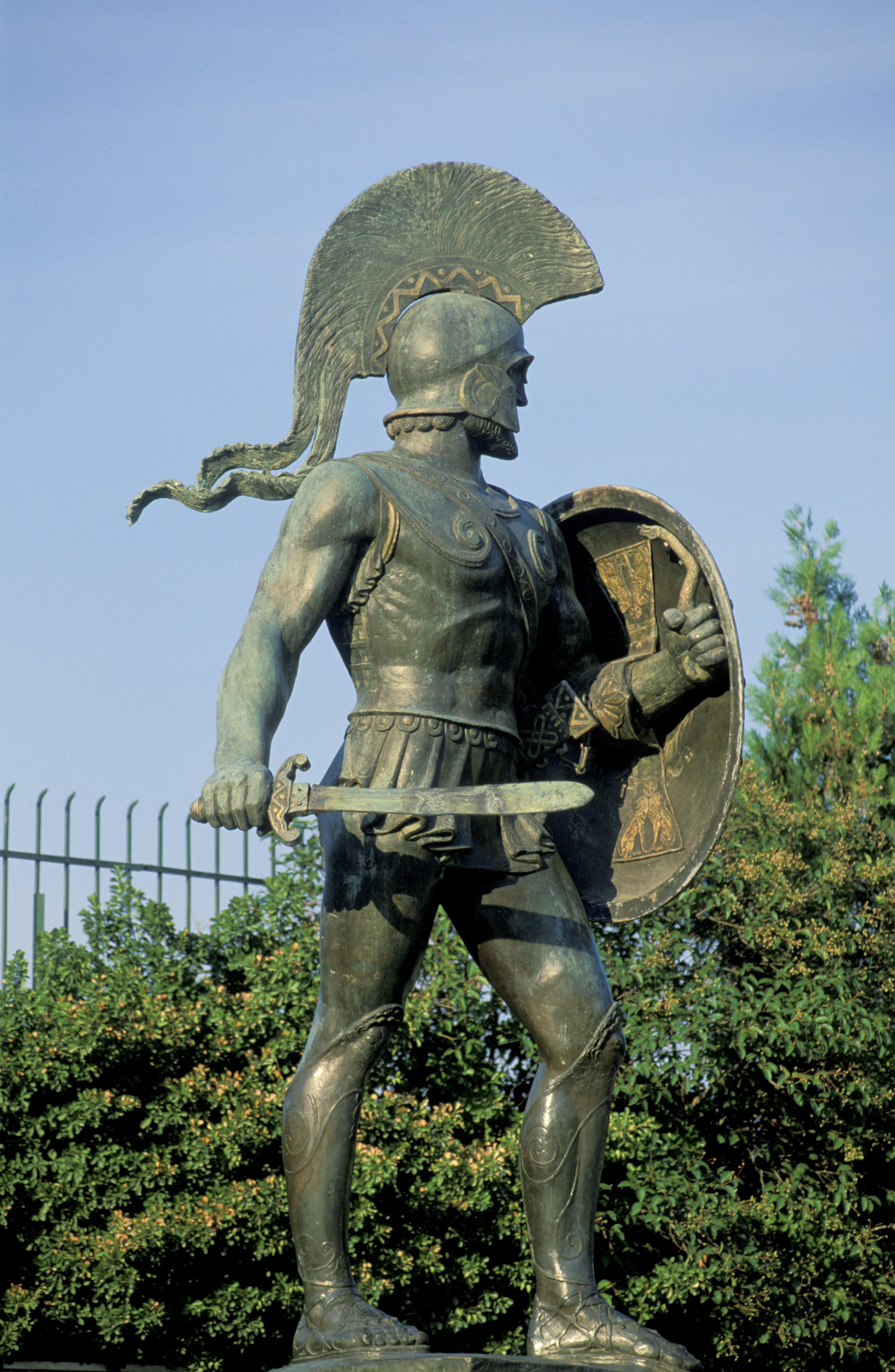 Greece, Sparta, Statue Of King Leonidas, Hero Of Battle At Thermopylae,